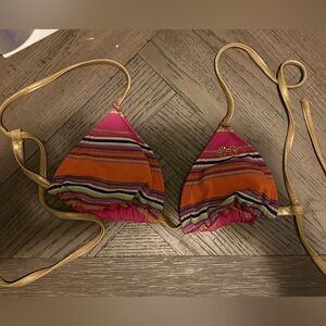 Vintage Guess Multicolor Striped Bikini Top